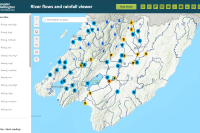 Greater Wellington river flows and rainfall viewer
